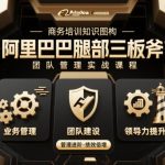 阿里巴巴腿部三板斧实战课：高效团队管理的必修秘籍-微七七网-是一个专注于全域获客|流量矩阵化打法的团队！