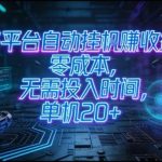 零成本自动挂G赚钱秘籍：多平台矩阵操作实战，单机日赚20+轻松月入过万！-微七七网-是一个专注于全域获客|流量矩阵化打法的团队！