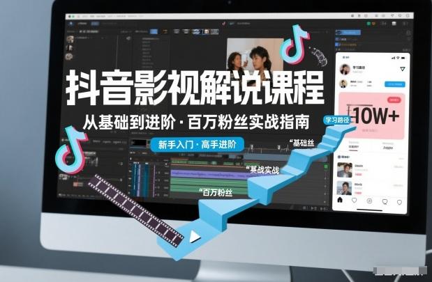 抖音影视解说系统课：零基础到进阶实操，新手也能快速上手的百万粉丝教程-微七七网-是一个专注于全域获客|流量矩阵化打法的团队！