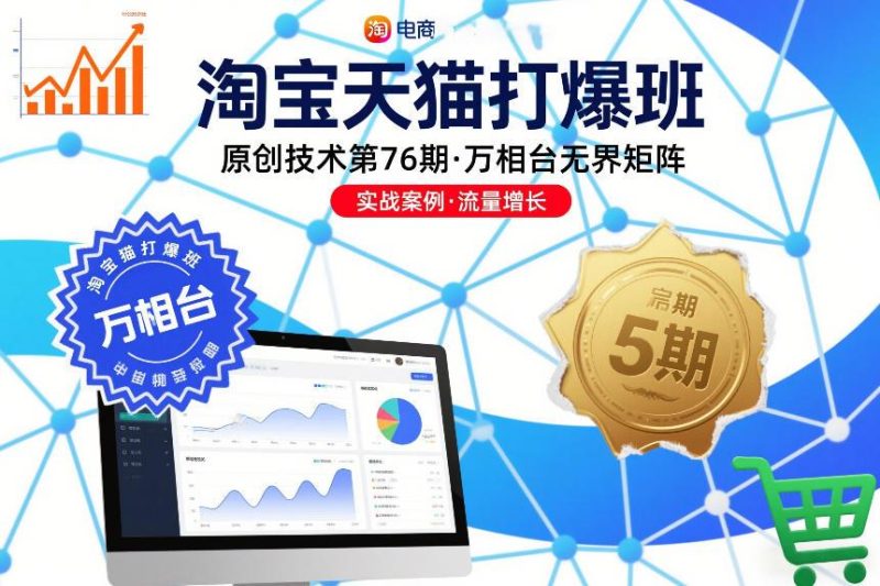 淘宝天猫打爆班第76期：万相台无界矩阵原创技术实战高效揭秘-微七七网-是一个专注于全域获客|流量矩阵化打法的团队！