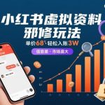 小红书虚拟资料信息差变现攻略：单价68轻松赚3W，揭秘庞大市场蓝海-微七七网-是一个专注于全域获客|流量矩阵化打法的团队！