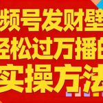 视频号发财壁纸暴利玩法：三天过万播实操秘籍，新手零基础闭眼入局分一杯羹！-微七七网-是一个专注于全域获客|流量矩阵化打法的团队！