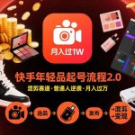 快手年轻品混剪赛道2.0起号秘籍：普通人短视频带货月入过万实战教程-微七七网-是一个专注于全域获客|流量矩阵化打法的团队！