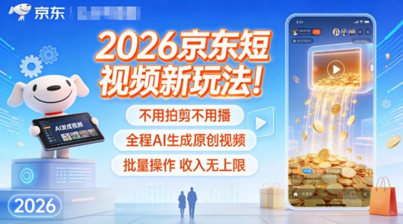 2026京东短视频AI生成新玩法：全程自动化批量制作原创视频，轻松实现收入无上限！-微七七网-是一个专注于全域获客|流量矩阵化打法的团队！