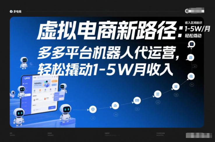 揭秘多多平台机器人代运营：虚拟电商月入1-5W实操攻略，轻松开启财富新路径-微七七网-是一个专注于全域获客|流量矩阵化打法的团队！