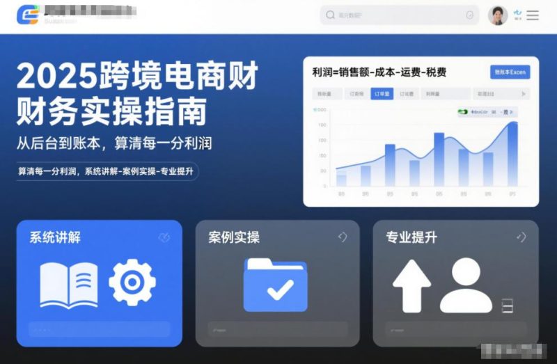 2025跨境电商财务实操终极指南：从后台到账本实战，精准算清利润，系统讲解与案例提升专业能力-微七七网-是一个专注于全域获客|流量矩阵化打法的团队！