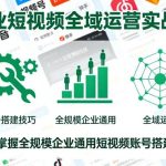企业短视频全域运营实战课：全规模企业通用账号搭建技巧速成秘籍-微七七网-是一个专注于全域获客|流量矩阵化打法的团队！