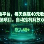 独家揭秘：全新平台实现每日保底40米收入，无脑全自动挂G项目，彻底解放双手！-微七七网-是一个专注于全域获客|流量矩阵化打法的团队！