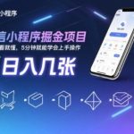 微信小程序掘金实操：零基础5分钟上手，日收益稳定可观的入门教程【详细解析】-微七七网-是一个专注于全域获客|流量矩阵化打法的团队！