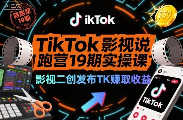 TIKTOK影视解说19期陪跑营实操课：影视二创视频发布TK，轻松賺取万播50美金收益（最新更新版）-微七七网-是一个专注于全域获客|流量矩阵化打法的团队！