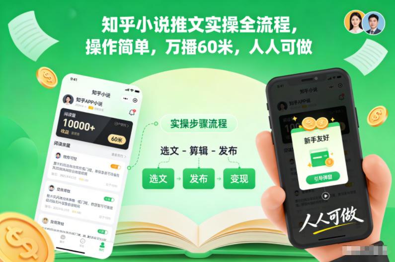 知乎小说推文实操全解析：简单步骤实现万播60米收益，新手也能轻松赚钱！-微七七网-是一个专注于全域获客|流量矩阵化打法的团队！