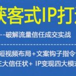 引爆获客型IP变现：破解流量信任壁垒，四类短视频布局与文案钩子指令打造三大信任状，解锁四大盈利模式-微七七网-是一个专注于全域获客|流量矩阵化打法的团队！
