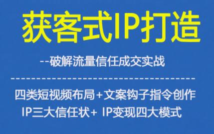 引爆获客型IP变现：破解流量信任壁垒，四类短视频布局与文案钩子指令打造三大信任状，解锁四大盈利模式-微七七网-是一个专注于全域获客|流量矩阵化打法的团队！