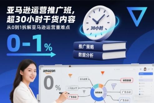 亚马逊运营推广实战班：30+小时干货内容，从0到1深度破解运营重难点与实战秘籍-微七七网-是一个专注于全域获客|流量矩阵化打法的团队！