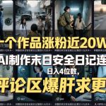 AI制作末日安全日记连载爆红：10个作品吸粉20万，日入4位数实操教程（附详细步骤）-微七七网-是一个专注于全域获客|流量矩阵化打法的团队！