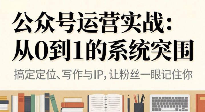 公众号运营从0到1实战指南：定位到变现全流程，教你系统突围快速盈利-微七七网-是一个专注于全域获客|流量矩阵化打法的团队！