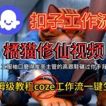 COZE扣子工作流实战教学：一键生成橘猫修仙视频，保姆级搭建教程全解析-微七七网-是一个专注于全域获客|流量矩阵化打法的团队！
