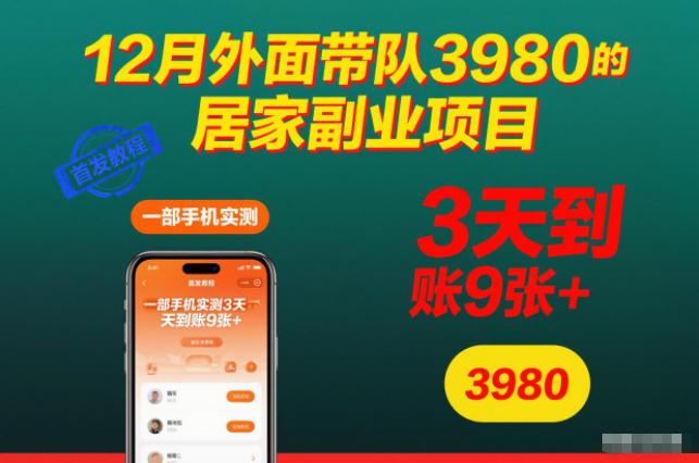 12月最新居家副业项目实测：一部手机操作3天收益900+，独家首发完整教程揭秘-微七七网-是一个专注于全域获客|流量矩阵化打法的团队！