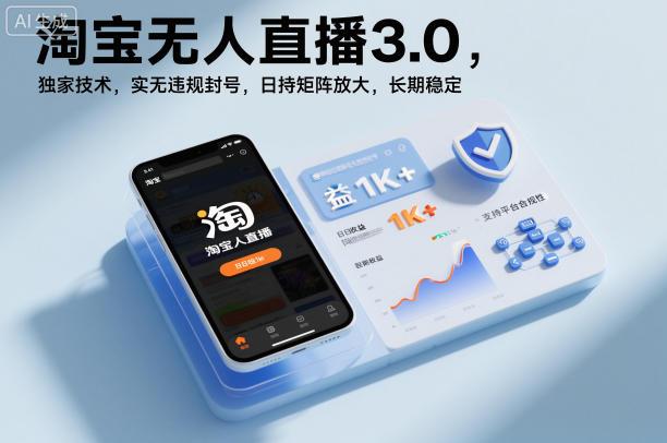 淘宝无人直播3.0独家揭秘：日收益1000+零违规封号，矩阵放大技术长期稳定赚钱攻略-微七七网-是一个专注于全域获客|流量矩阵化打法的团队！