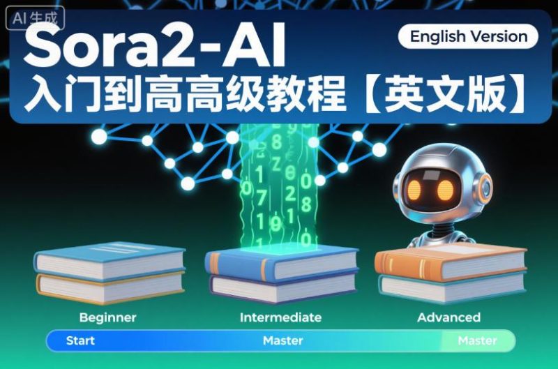 SORA2-AI从入门到精通：英文版完整教程与高级实战指南-微七七网-是一个专注于全域获客|流量矩阵化打法的团队！