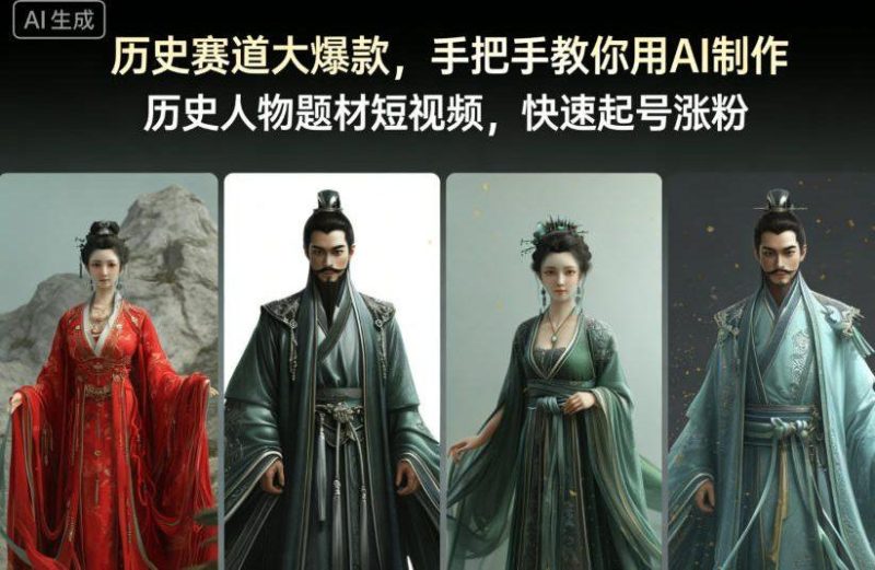 AI制作历史人物短视频爆款攻略：零基础快速起号涨粉完整指南-微七七网-是一个专注于全域获客|流量矩阵化打法的团队！