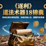 《逐利》道法术器18锦囊终极秘籍：系统化破解搞钱逻辑，浓缩核心心法颠覆传统思维（全新升级版）-微七七网-是一个专注于全域获客|流量矩阵化打法的团队！