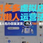 拼多多虚拟店全自动赚钱秘籍：机器人包办回复与发货，轻松月入过万实战教程-微七七网-是一个专注于全域获客|流量矩阵化打法的团队！