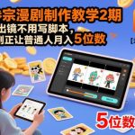 AI漫剧制作二期教学：无需出镜脚本，普通人月入5位数的实战赚钱指南-微七七网-是一个专注于全域获客|流量矩阵化打法的团队！