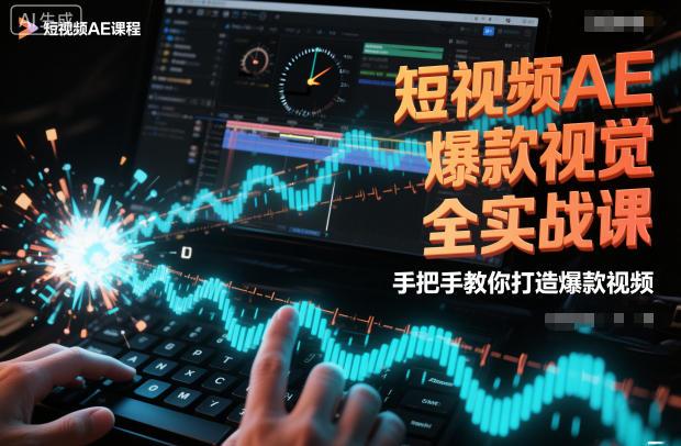 AE短视频爆款视觉实战全攻略：手把手教你从零制作爆款视频，快速掌握全流程技巧-微七七网-是一个专注于全域获客|流量矩阵化打法的团队！