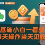微信小程序掘金实战攻略：零基础小白日赚几张新玩法，当天操作当天收益【独家揭秘】-微七七网-是一个专注于全域获客|流量矩阵化打法的团队！