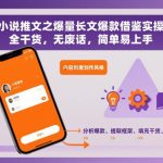 小说推文爆款实操秘籍：爆量长文全干货借鉴指南，无废话轻松上手一学就会-微七七网-是一个专注于全域获客|流量矩阵化打法的团队！