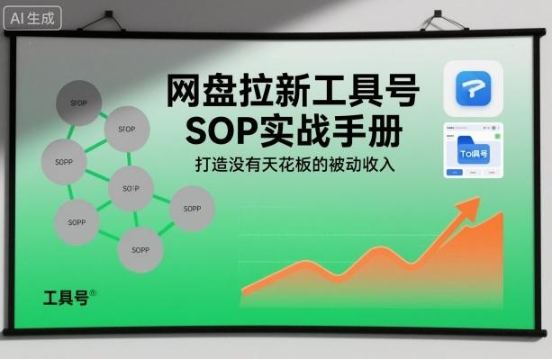 网盘拉新SOP实操指南：三步打造工具号被动收入赚钱系统-微七七网-是一个专注于全域获客|流量矩阵化打法的团队！