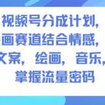 视频号分成计划实操：手绘画赛道爆款指南，文案音乐搭配教你掌握流量密码-微七七网-是一个专注于全域获客|流量矩阵化打法的团队！