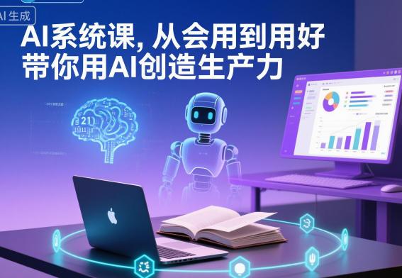 AI系统课实战指南：3步从基础使用到生产力创造，带你高效掌握AI核心技能-微七七网-是一个专注于全域获客|流量矩阵化打法的团队！