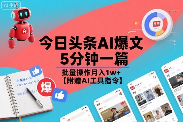 AI爆文创作攻略：5分钟快速成文批量技巧，月入过万实战教程（附AI工具指令库）-微七七网-是一个专注于全域获客|流量矩阵化打法的团队！