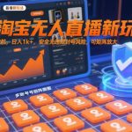 淘宝无人直播新玩法揭秘：独家技术实现日入1K+零封号，矩阵放大全程安全实操-微七七网-是一个专注于全域获客|流量矩阵化打法的团队！