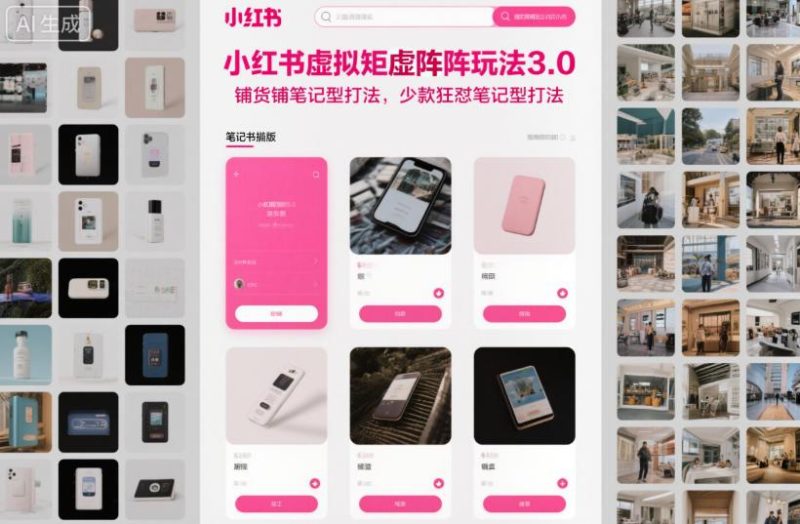 小红书虚拟矩阵玩法3.0实战解析：铺货铺笔记型与少款狂怼打法高效攻略-微七七网-是一个专注于全域获客|流量矩阵化打法的团队！