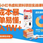 2025小红书虚拟资料项目实战干货：零成本暴利玩法揭秘，简单操作月入1W+！-微七七网-是一个专注于全域获客|流量矩阵化打法的团队！