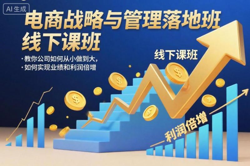 电商战略与管理落地实战班：揭秘企业从小做到大终极路径，实现业绩利润双倍增秘籍（线下课全程录音）-微七七网-是一个专注于全域获客|流量矩阵化打法的团队！
