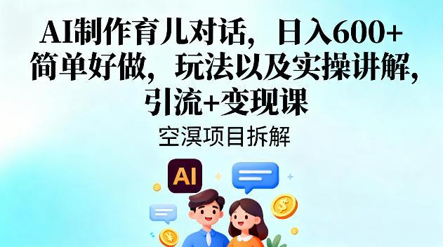AI育儿对话变现秘籍：日赚600+的简单实操玩法，引流与变现全攻略教程-微七七网-是一个专注于全域获客|流量矩阵化打法的团队！