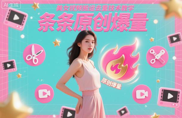 美女视频搬运去重终极秘籍：3步原创技术教学，条条爆量轻松上热门-微七七网-是一个专注于全域获客|流量矩阵化打法的团队！