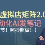 小红书虚拟店AI矩阵实战课：35节自动化发笔记教程，轻松复制盈利模式-微七七网-是一个专注于全域获客|流量矩阵化打法的团队！