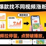 解锁找不同视频爆款秘诀：提升用户停留实现点赞破播放快速涨粉-微七七网-是一个专注于全域获客|流量矩阵化打法的团队！