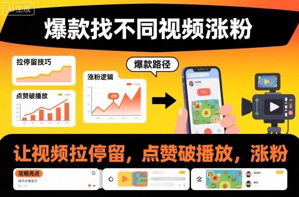 解锁找不同视频爆款秘诀：提升用户停留实现点赞破播放快速涨粉-微七七网-是一个专注于全域获客|流量矩阵化打法的团队！