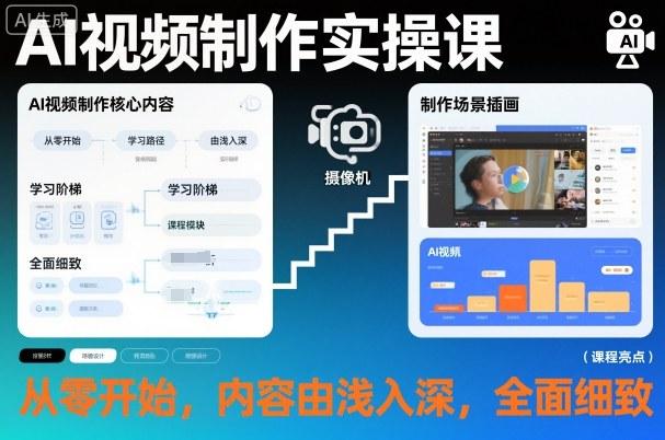 AI视频制作零基础实操全攻略：从入门到精通系统课，由浅入深全面解析-微七七网-是一个专注于全域获客|流量矩阵化打法的团队！