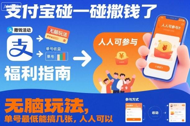 支付宝碰一碰撒钱活动揭秘：无脑玩法单号最低收益多少？人人可轻松获取！-微七七网-是一个专注于全域获客|流量矩阵化打法的团队！