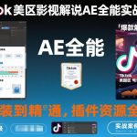 TIKTOK美区影视解说AE实战全攻略：零基础安装到精通教程，插件资源一站式配套，TK影视解说必备技能课程-微七七网-是一个专注于全域获客|流量矩阵化打法的团队！