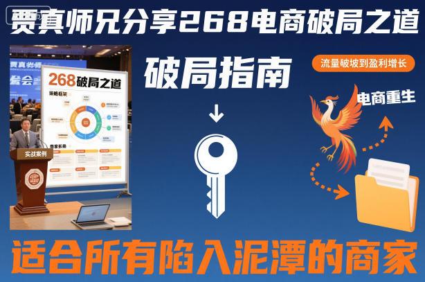 贾真师兄亲授：268招电商破局之道终极指南，专为所有陷入泥潭商家量身打造突围策略-微七七网-是一个专注于全域获客|流量矩阵化打法的团队！