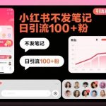 小红书不发笔记日引流100+粉丝实战秘籍：轻松爆粉的终极指南-微七七网-是一个专注于全域获客|流量矩阵化打法的团队！
