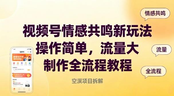 视频号情感共鸣爆款玩法揭秘：简单操作流量激增，全流程制作教程一键掌握-微七七网-是一个专注于全域获客|流量矩阵化打法的团队！